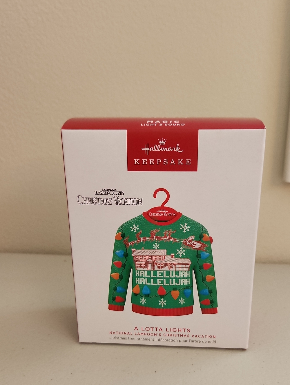 Hallmark Green & Red 'Hallelujah' Holiday Sweater Ornament